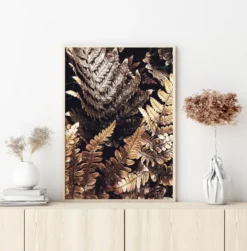 Golden Leaves Poster (21x29.7 cm (A4))