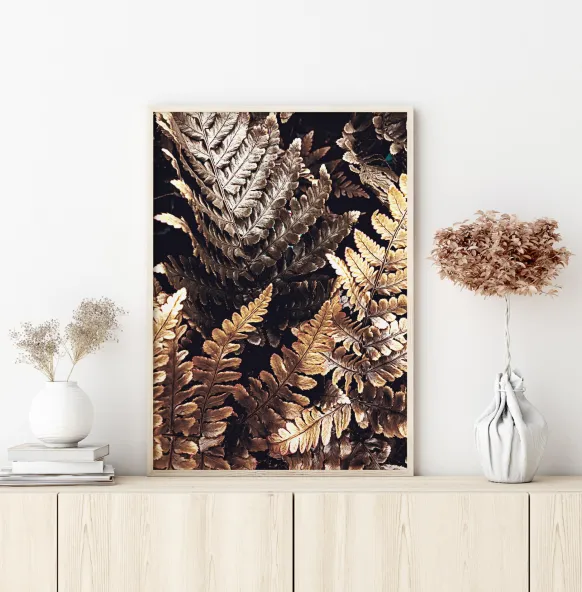 Golden Leaves Poster (21x29.7 cm (A4))