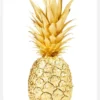 Gold Pineapple Canvastavla (30x40 cm)