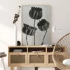 Grey Flower V Poster (21x29.7 cm (A4))