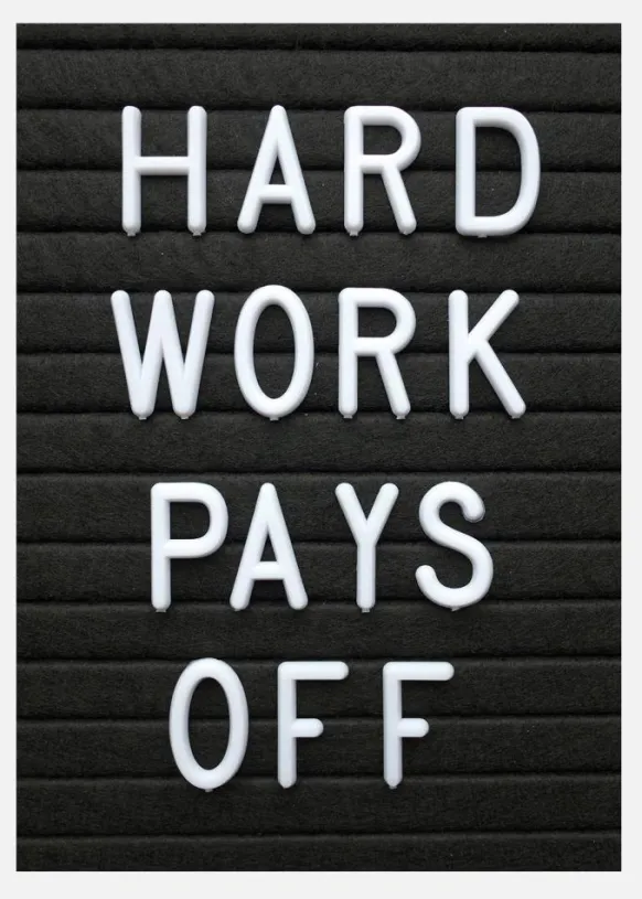 Hard Work Pays Off Canvastavla (30x40 cm)