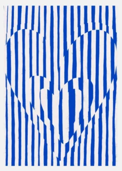 Hearts (blue Version) Canvastavla (30x40 cm)
