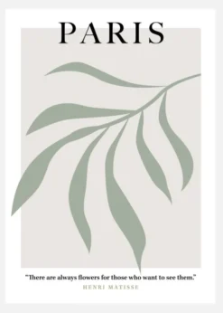 Henri Matisse - Paris Art Green Canvastavla (30x40 cm)