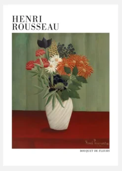 Henri Rousseau - Bouquet De Fleurs Canvastavla (30x40 cm)