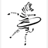 Hula Hoop Zebra Canvastavla (30x40 cm)