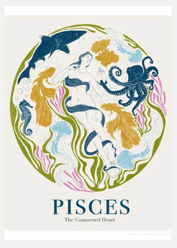 Jlr Pisces Copy Canvastavla (30x40 cm)