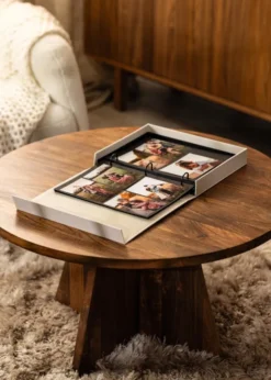 KAILA MEMORIES Cream - Coffee Table Photo Album (60 Svarta Sidor / 30 Blad)