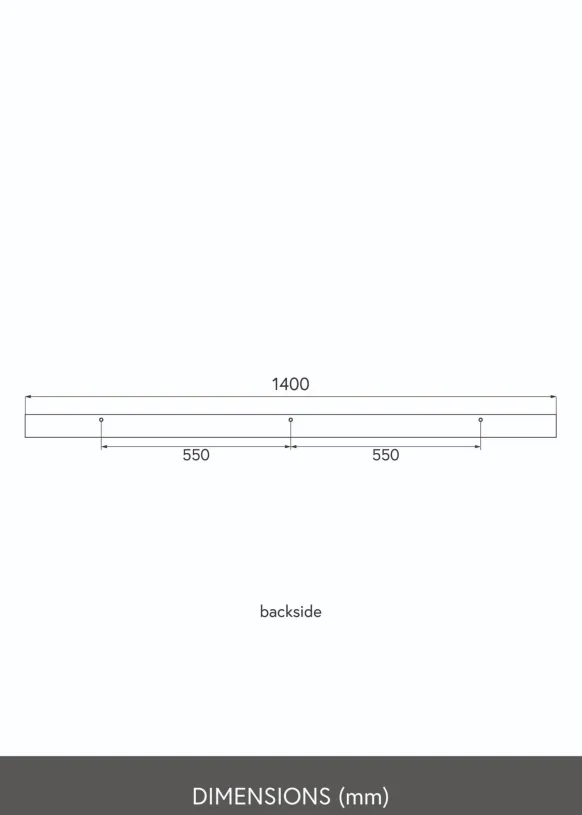 KAILA Tavelhylla Svart 140 cm