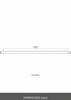 KAILA Tavelhylla Svart 140 cm