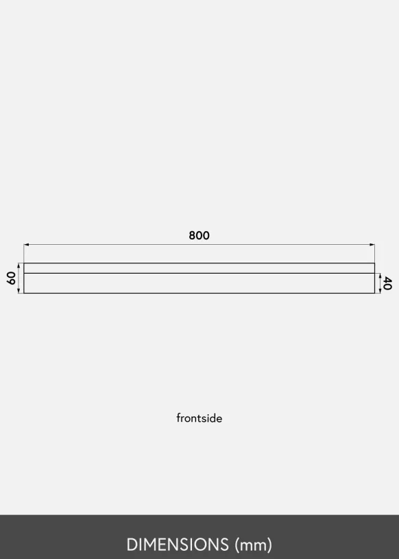 KAILA Tavelhylla Svart 80 cm