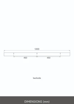 KAILA Tavelhylla Svart 120 cm
