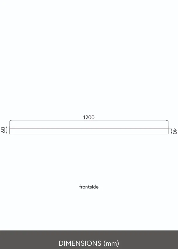 KAILA Tavelhylla Svart 120 cm
