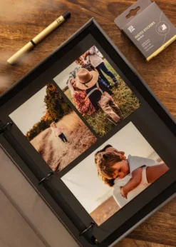 KAILA THROWBACK Black - Coffee Table Photo Album (60 Svarta Sidor / 30 Blad)