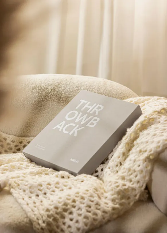 KAILA THROWBACK Grey/White - Coffee Table Photo Album (60 hojas negras)