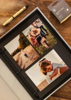 KAILA THROWBACK Grey/White - Coffee Table Photo Album (60 hojas negras)