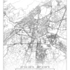 Karta - Damascus - Vit Poster (21x29.7 cm (A4))
