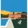 Kaufmann Desert House Poolside Canvastavla (30x40 cm)