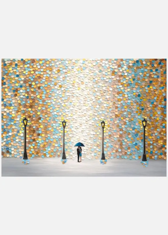 Kiss Under The Golden Rain Canvastavla (30x40 cm)