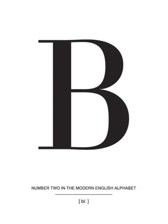 Letter B Poster (21x29.7 cm (A4))