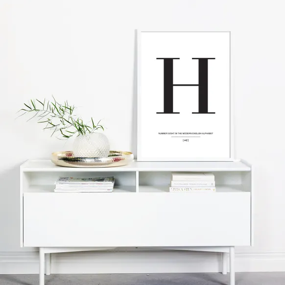 Letter H Poster (21x29.7 cm (A4))