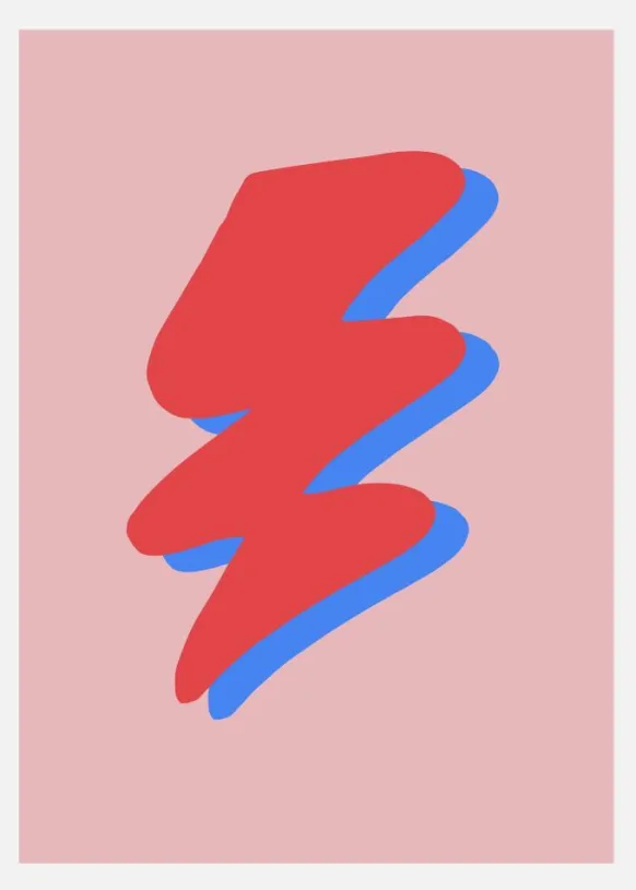 Lightning Canvastavla (30x40 cm)