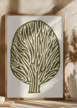 Linocut Tree Poster (21x29.7 cm (A4))