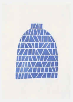 Linocut Vase #5 Canvastavla (30x40 cm)