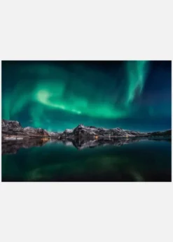 Lofoten Aurora Reflection Canvastavla (30x40 cm)