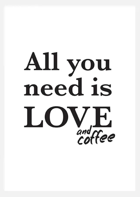 Love And Coffee Canvastavla (30x40 cm)