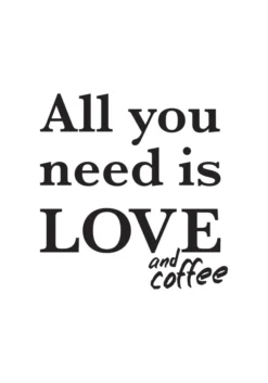 Love and coffee Poster (21x29.7 cm (A4))
