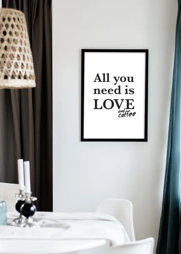 Love and coffee Poster (21x29.7 cm (A4))