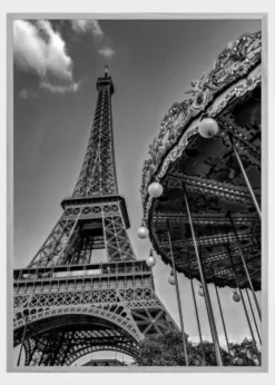Merry-Go-Round at the Eiffel Tower Poster (21x29.7 cm (A4))