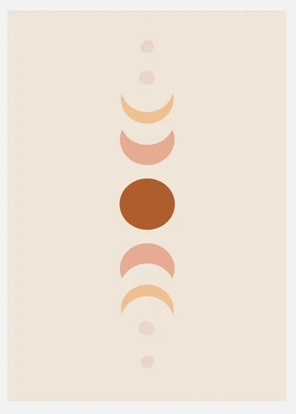 Moonphase No1 Canvastavla (30x40 cm)