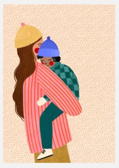 Mum And Boy Canvastavla (30x40 cm)