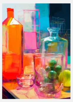 Neon Still Life No 2 Canvastavla (30x40 cm)