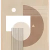 Neutral Semicircles Poster No.1 Poster (21x29.7 cm (A4))