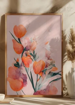 Orange Tulips Poster (21x29.7 cm (A4))