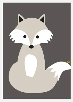 Ox - Grey Canvastavla (30x40 cm)