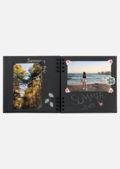 PAC Spiralalbum Svart - 18x18 cm (30 Svarta sidor / 15 blad)