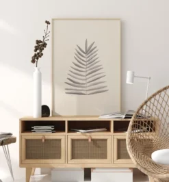 Palm Leaf Ink Poster (21x29.7 cm (A4))