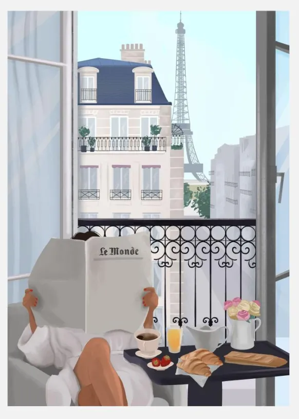Paris Balcony Canvastavla (30x40 cm)