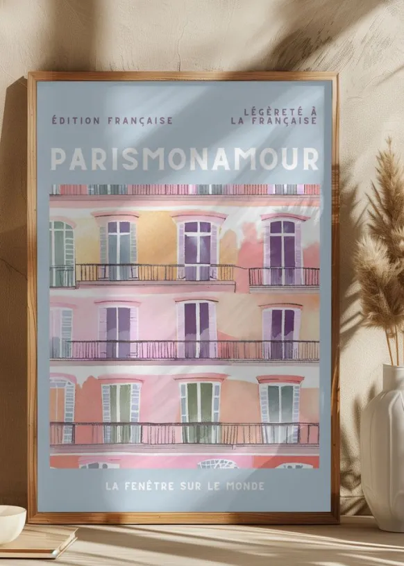 Paris mon Amour Poster (21x29.7 cm (A4))