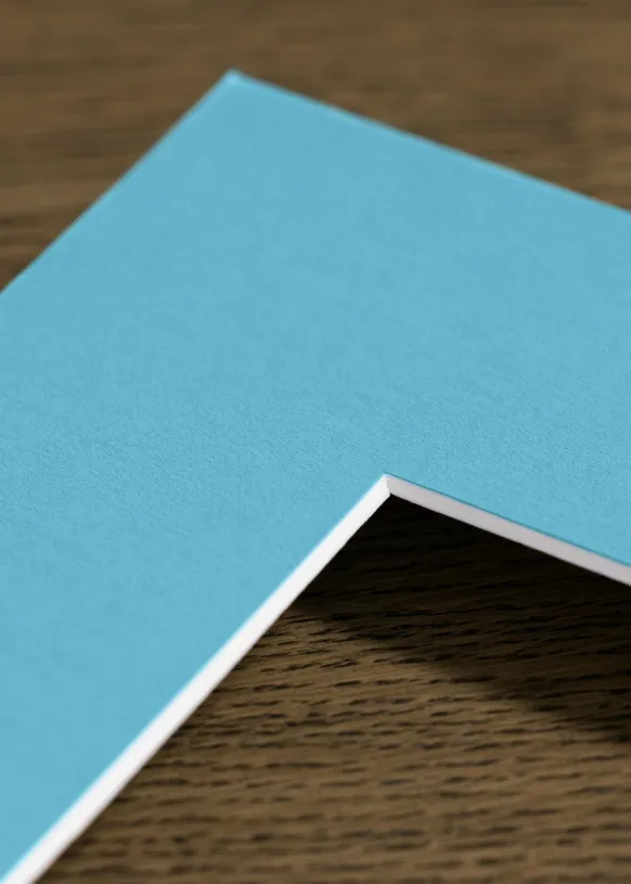 Passepartout Bluebird (Vit kärna) 40x40 cm (29x29)