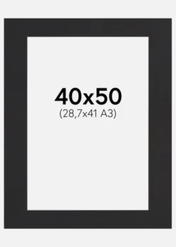 Passepartout Peat Moss (Vit kärna) 40x50 cm (28,7x41 - A3)