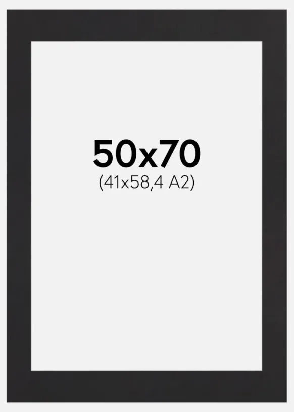 Passepartout Peat Moss (Vit kärna) 50x70 cm (41x58,4 - A2)