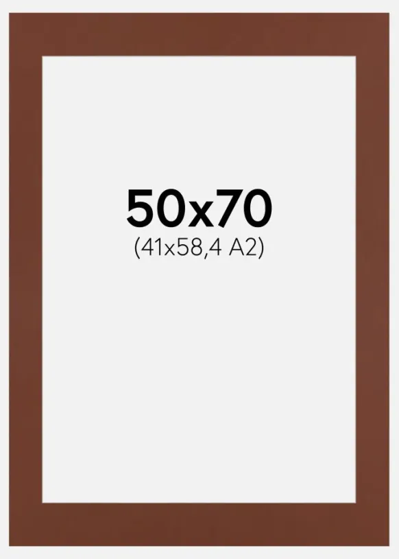 Passepartout Root Beer (Vit kärna) 50x70 cm (41x58,4 - A2)
