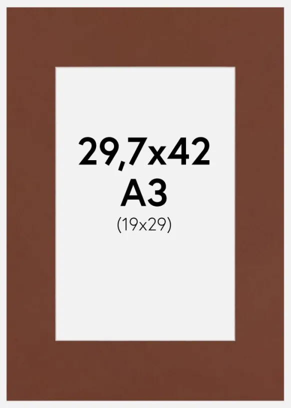 Passepartout Root Beer (Vit kärna) A3 29,7x42 cm (19x29)
