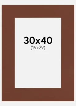 Passepartout Root Beer (Vit kärna) 30x40 cm (19x29)