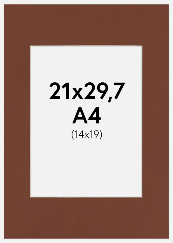Passepartout Root Beer (Vit kärna) A4 21x29,7 cm (14x19)
