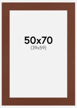 Passepartout Root Beer (Vit kärna) 50x70 cm (39x59)